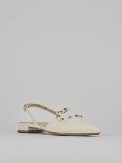 Ballerine tacco 1cm pelle bianco