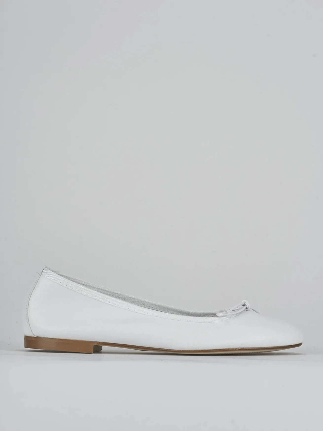 Ballerine tacco 1cm pelle bianco