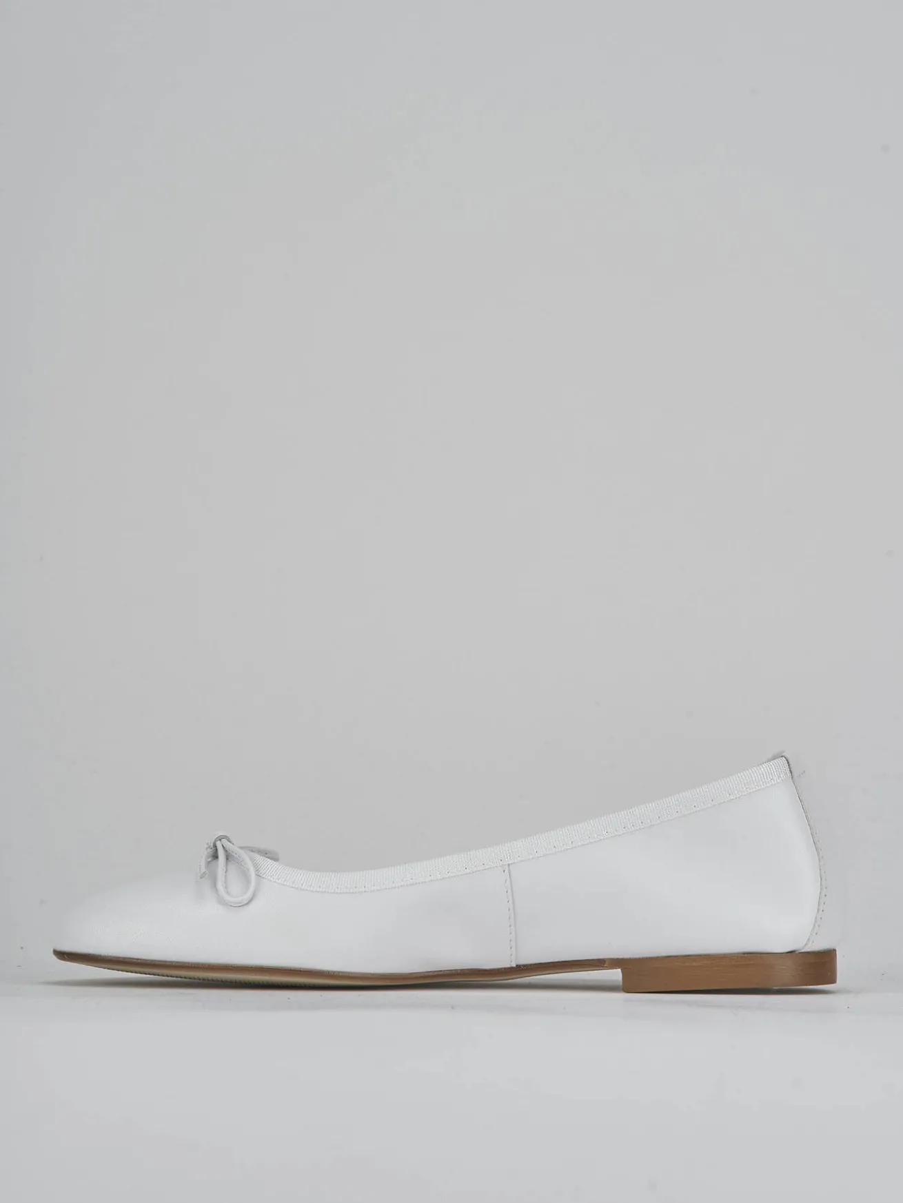 Ballerine tacco 1cm pelle bianco