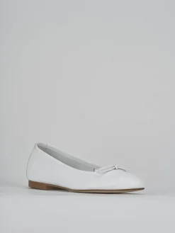 Ballerine tacco 1cm pelle bianco