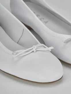 Ballerine tacco 1cm pelle bianco