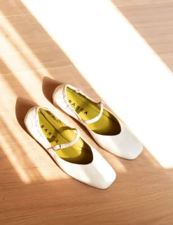 Ballerine tacco 1cm pelle beige