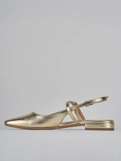 Ballerine tacco 1cm pelle oro