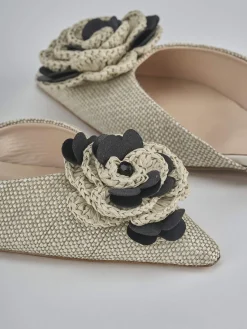 Ballerine tacco 2cm pelle beige