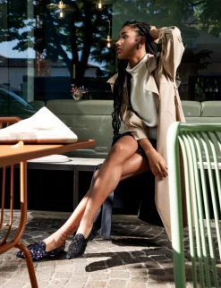 Ballerine tacco 1cm pelle multicolor