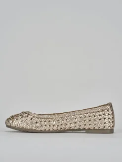 Ballerine tacco 1cm pelle oro