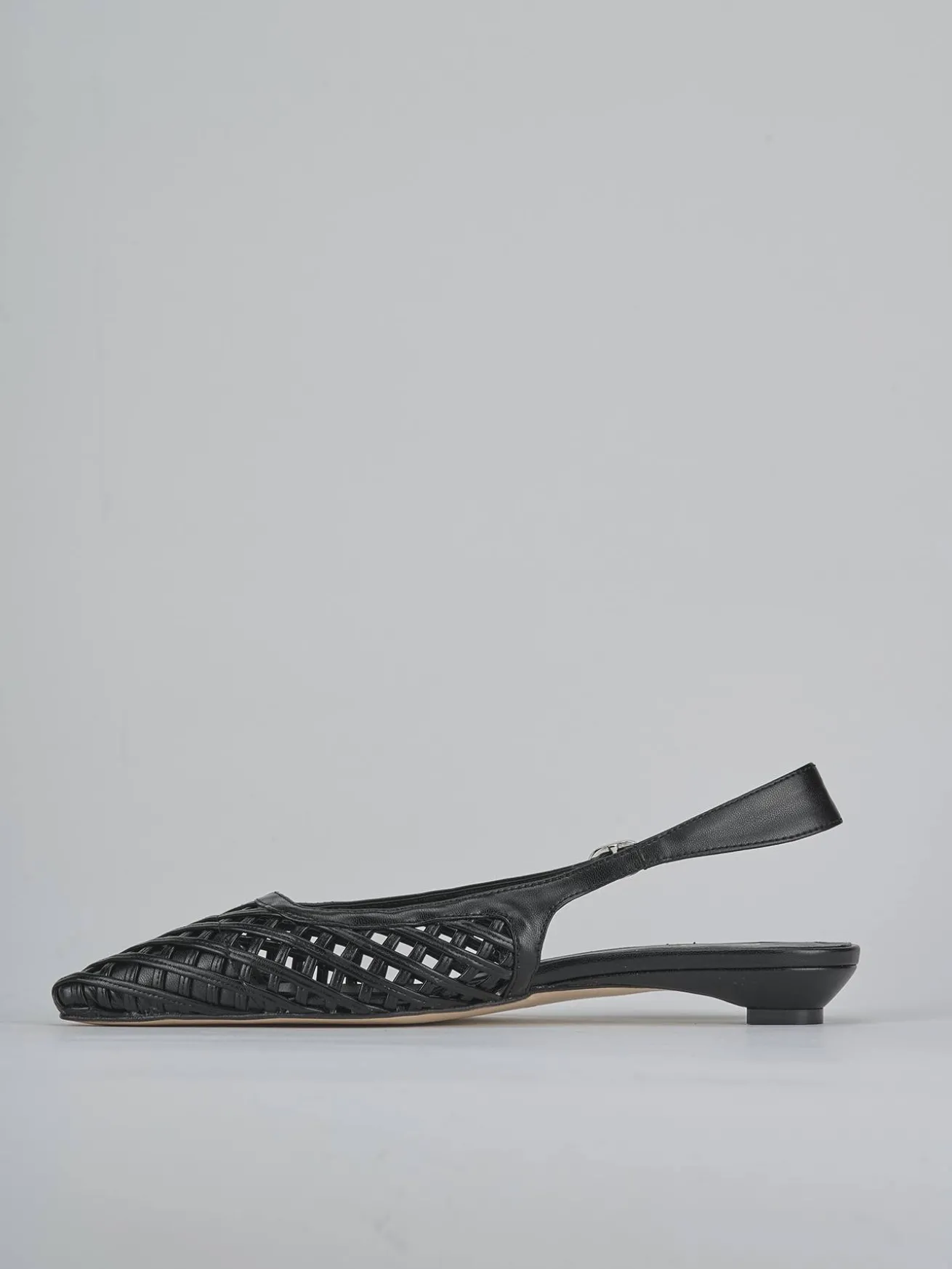 Ballerine tacco 2cm pelle nero