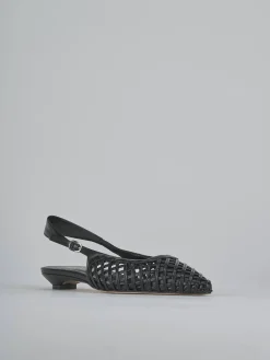 Ballerine tacco 2cm pelle nero