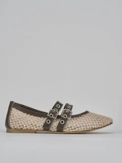 Ballerine tacco 1cm pelle beige