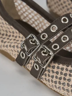 Ballerine tacco 1cm pelle beige