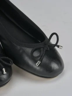 Ballerine tacco 1cm pelle nero