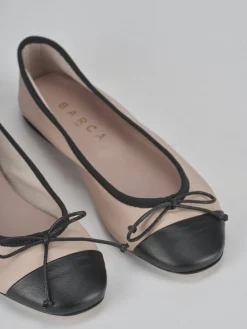 Ballerine tacco 1cm pelle rosa