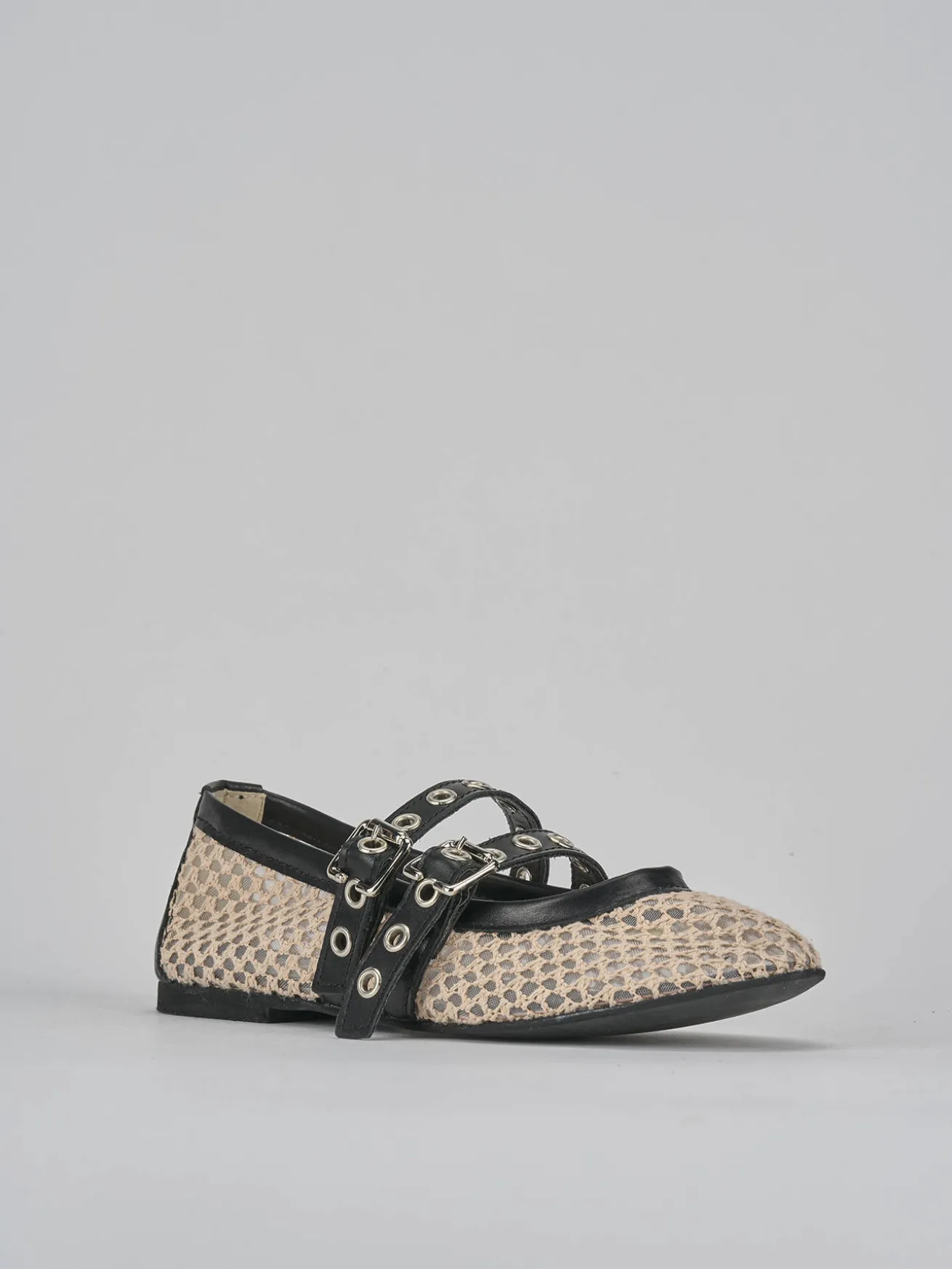 Ballerine tacco 1cm pelle beige