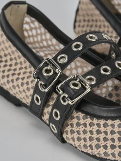 Ballerine tacco 1cm pelle beige