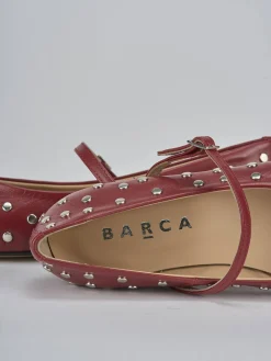 Ballerine tacco 1cm pelle rosso