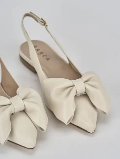 Ballerine tacco 1cm pelle bianco