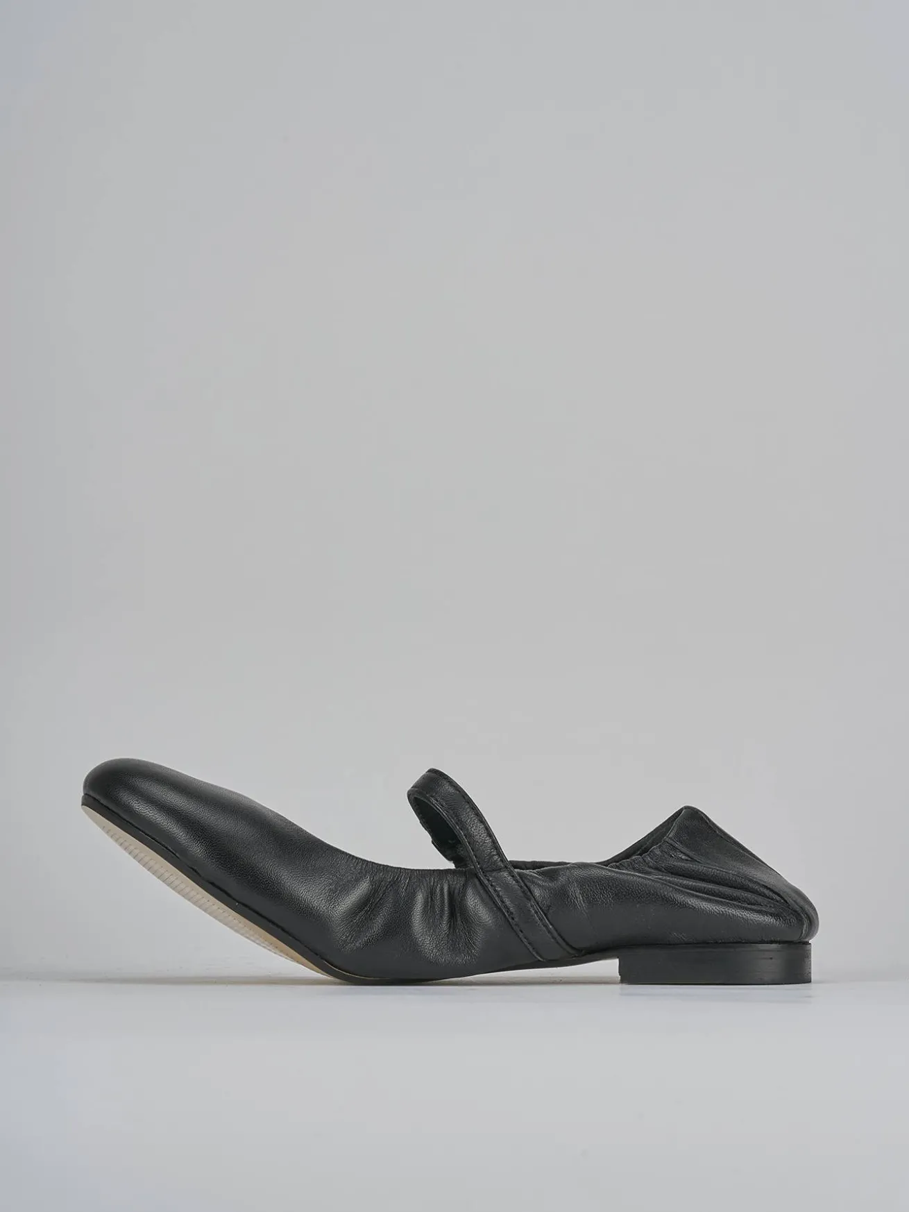 Ballerine tacco 1cm pelle nero