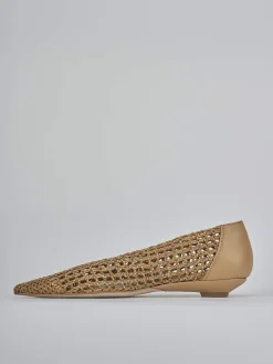 Ballerine tacco 1cm pelle beige