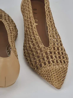 Ballerine tacco 1cm pelle beige