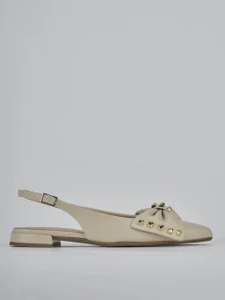 Ballerine tacco 2cm pelle beige