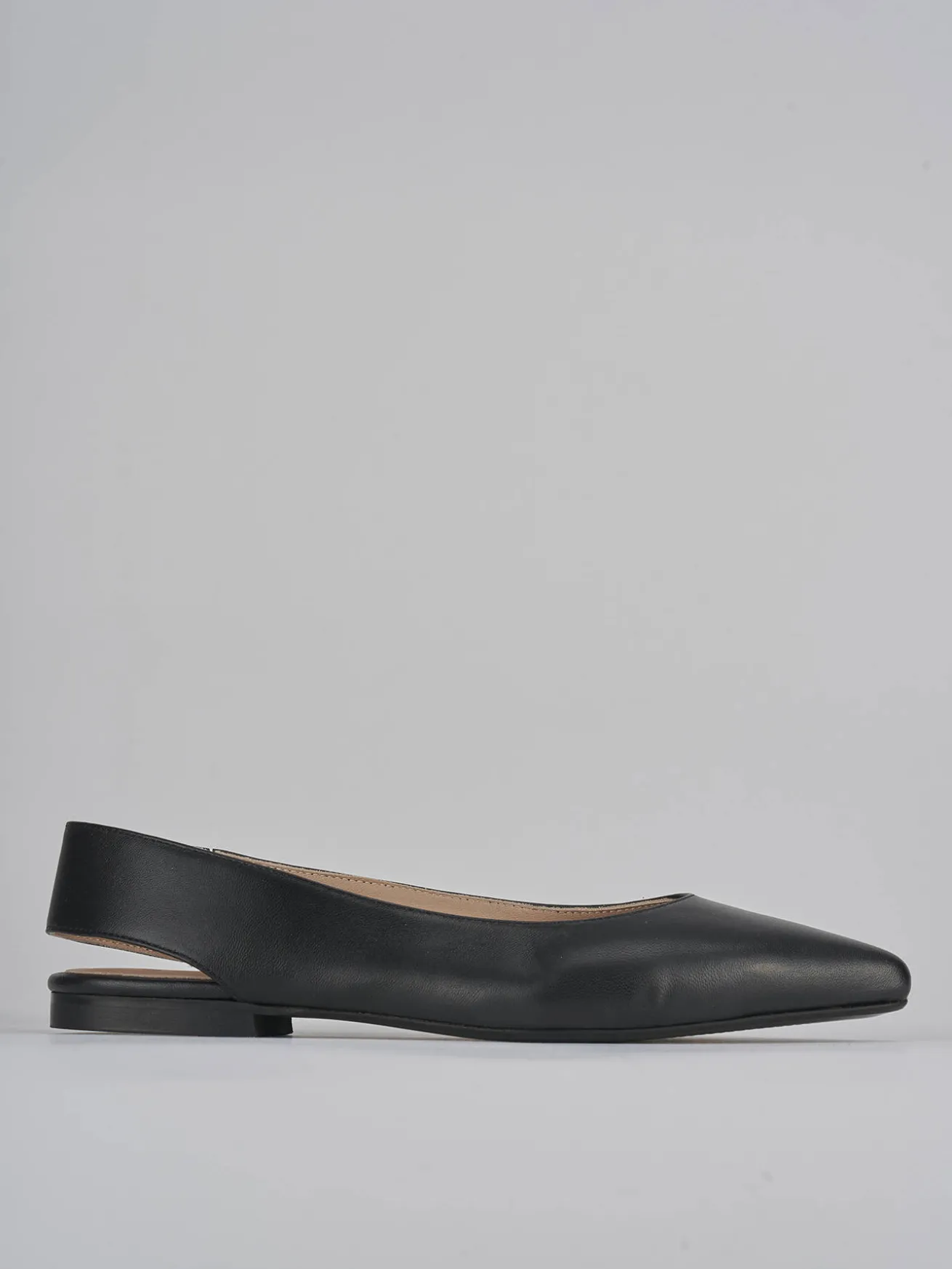 Ballerine tacco 1cm pelle nero