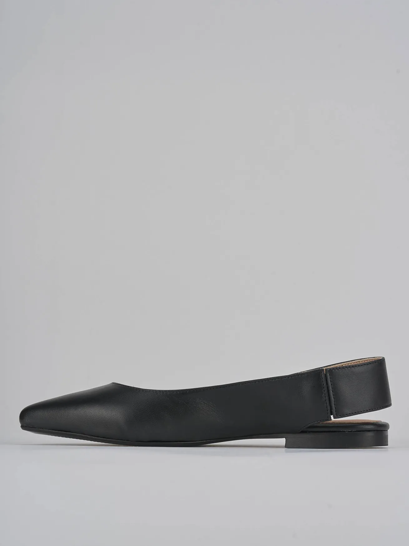 Ballerine tacco 1cm pelle nero