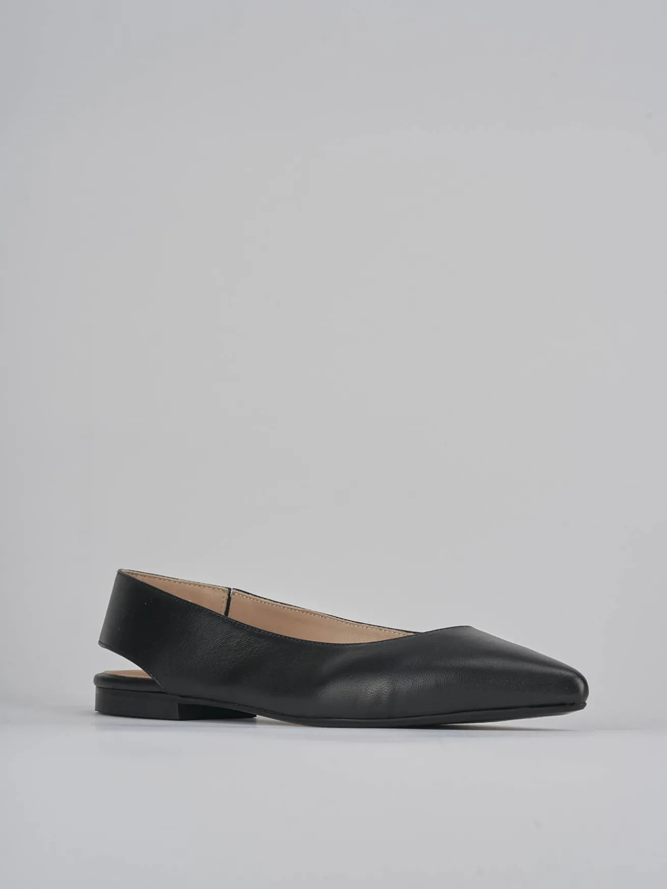 Ballerine tacco 1cm pelle nero