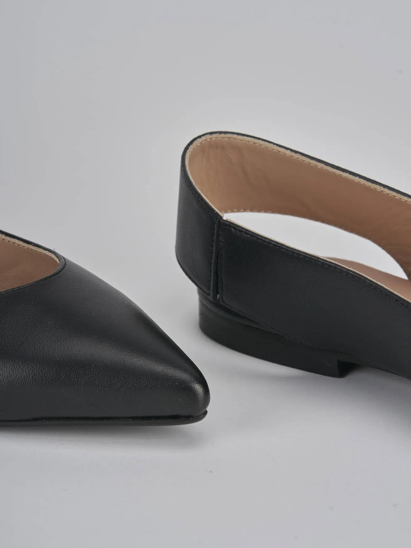 Ballerine tacco 1cm pelle nero