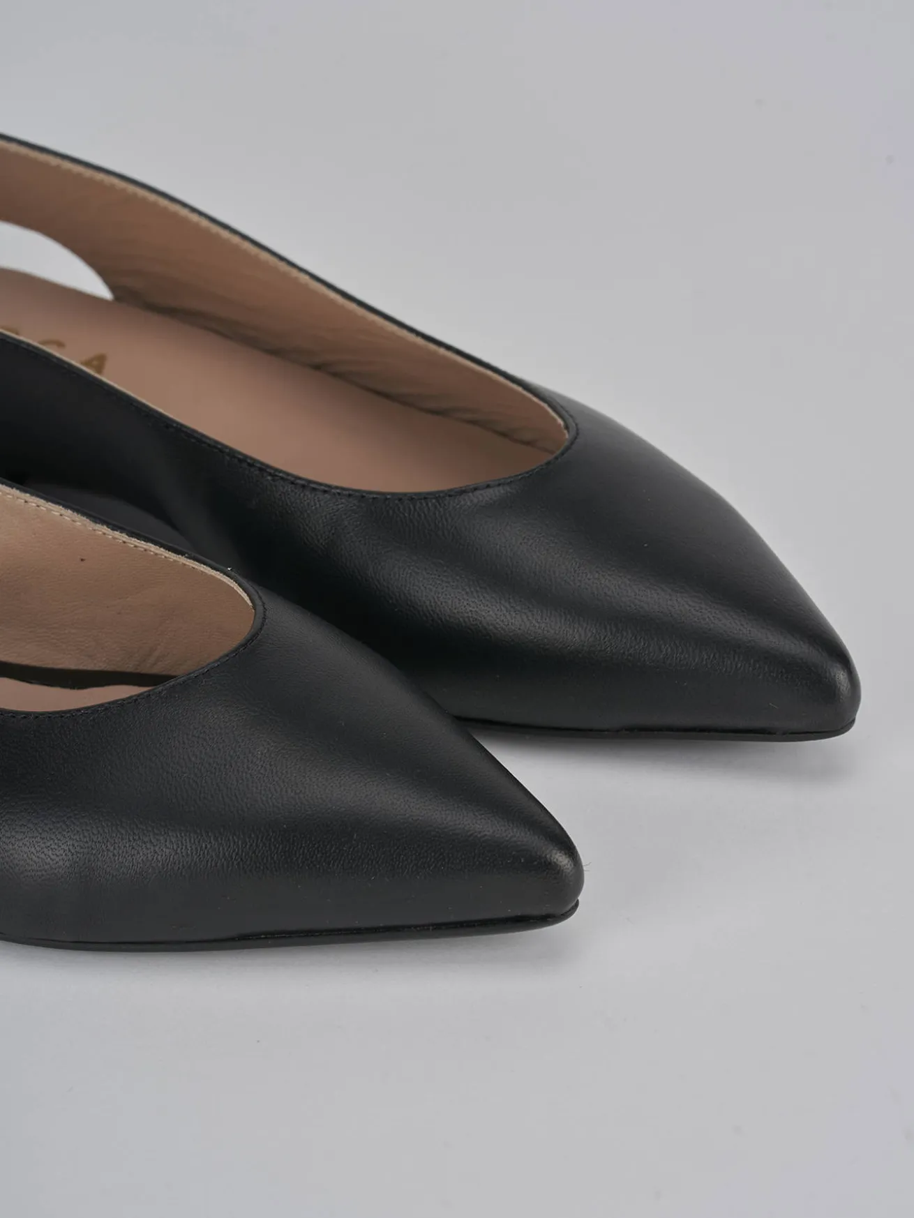 Ballerine tacco 1cm pelle nero
