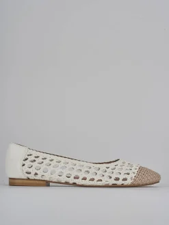 Ballerine tacco 1cm pelle bianco