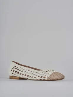 Ballerine tacco 1cm pelle bianco