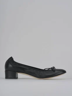 Ballerine tacco 4cm pelle nero