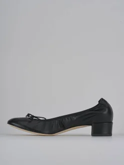Ballerine tacco 4cm pelle nero