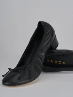 Ballerine tacco 4cm pelle nero