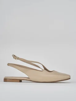 Ballerine tacco 1cm pelle beige