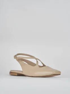 Ballerine tacco 1cm pelle beige