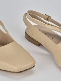 Ballerine tacco 1cm pelle beige