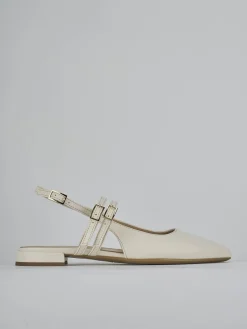 Ballerine tacco 2cm pelle bianco