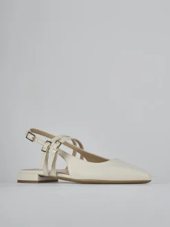 Ballerine tacco 2cm pelle bianco