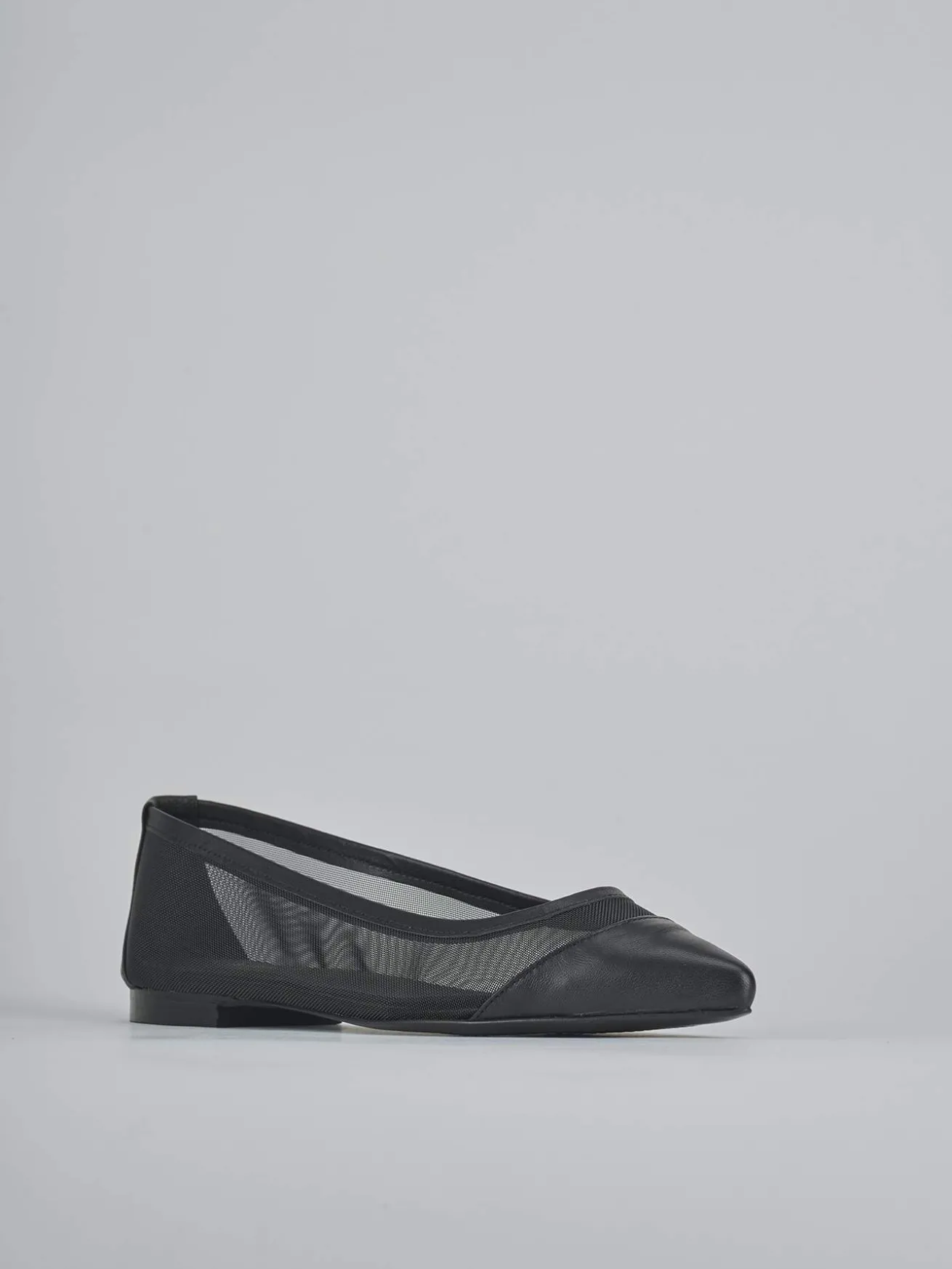Ballerine tacco 1cm pelle nero