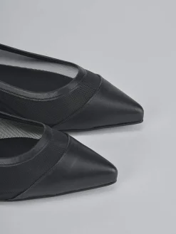 Ballerine tacco 1cm pelle nero