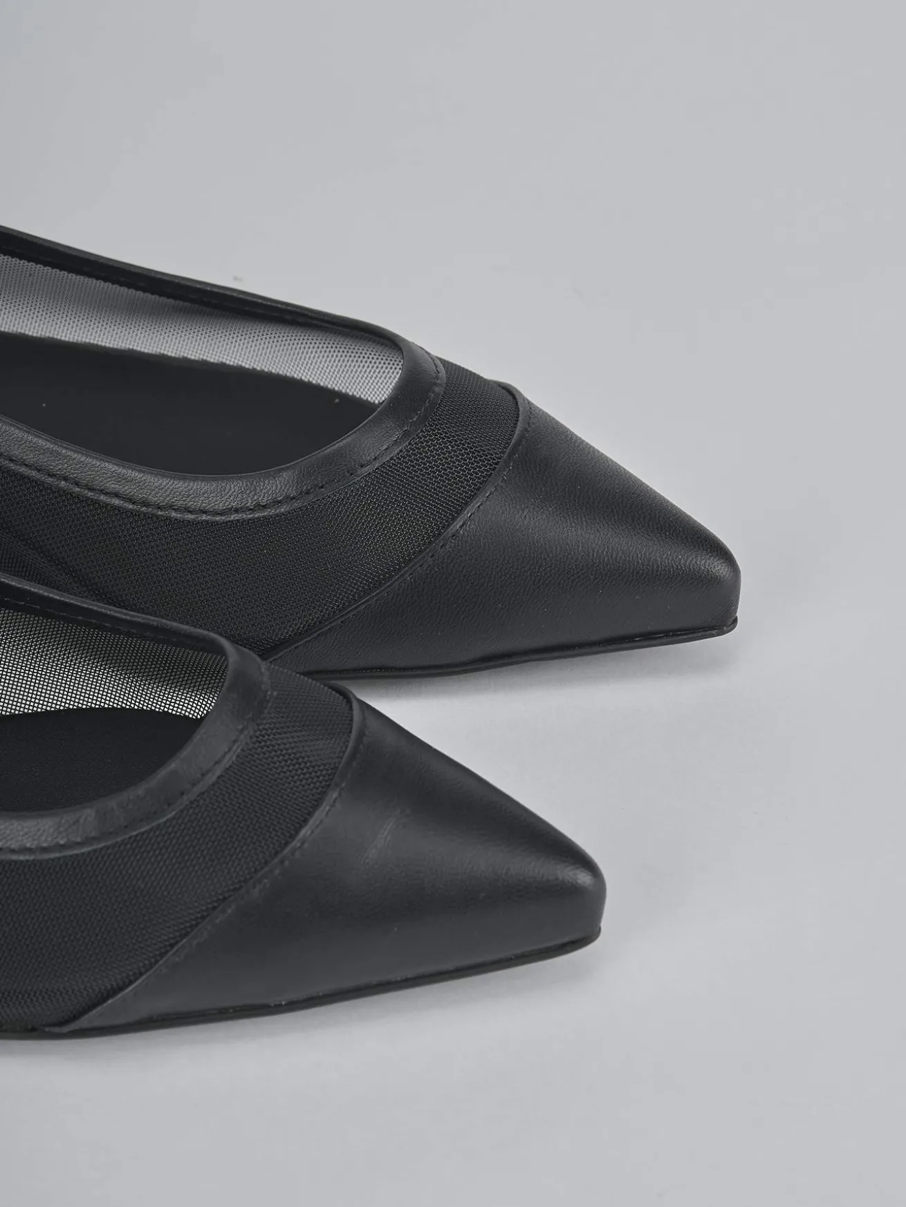 Ballerine tacco 1cm pelle nero