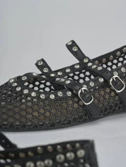 Ballerine tacco 1cm pelle nero