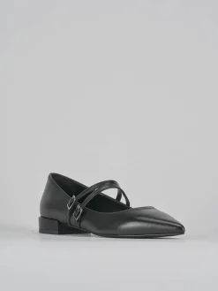 Ballerine tacco 2cm pelle nero