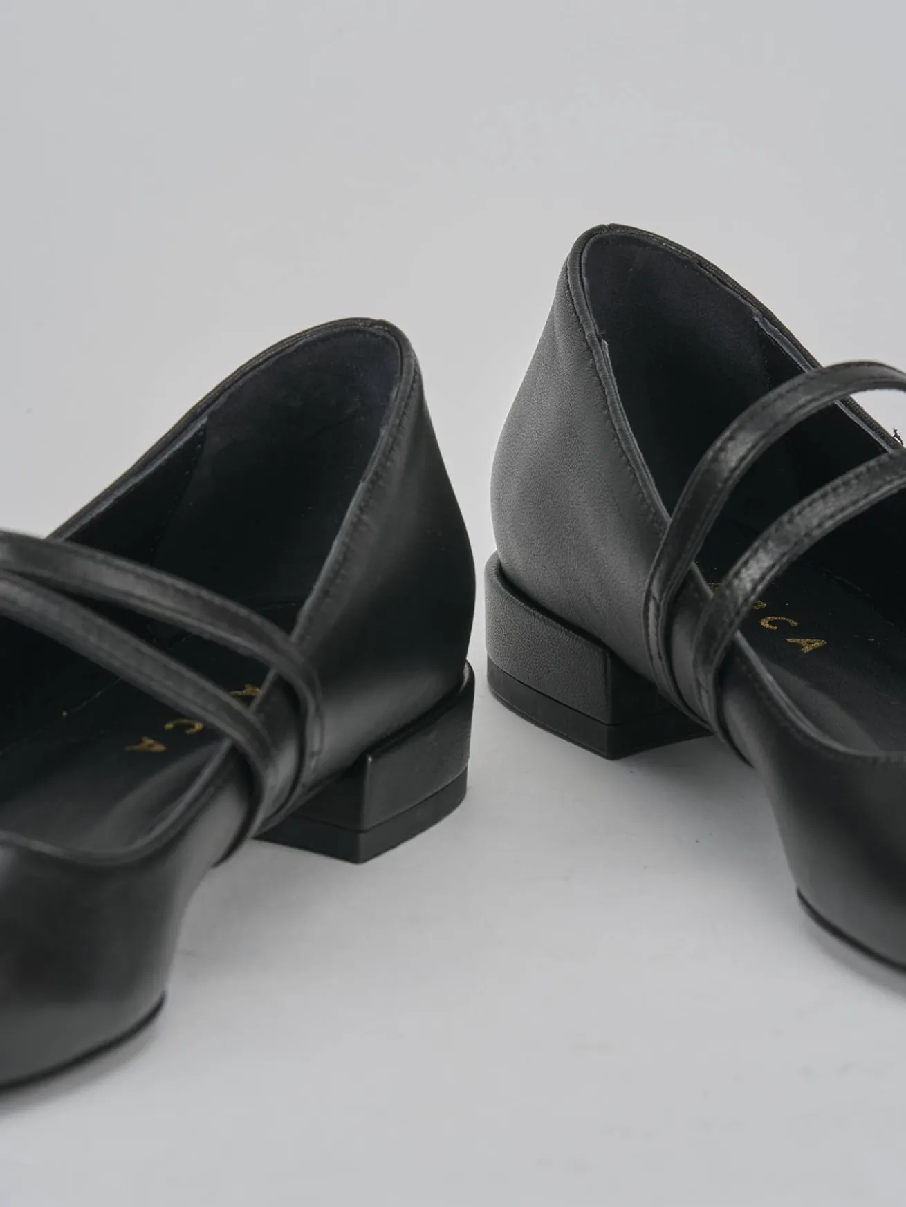 Ballerine tacco 2cm pelle nero
