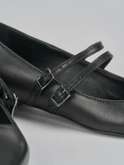 Ballerine tacco 2cm pelle nero