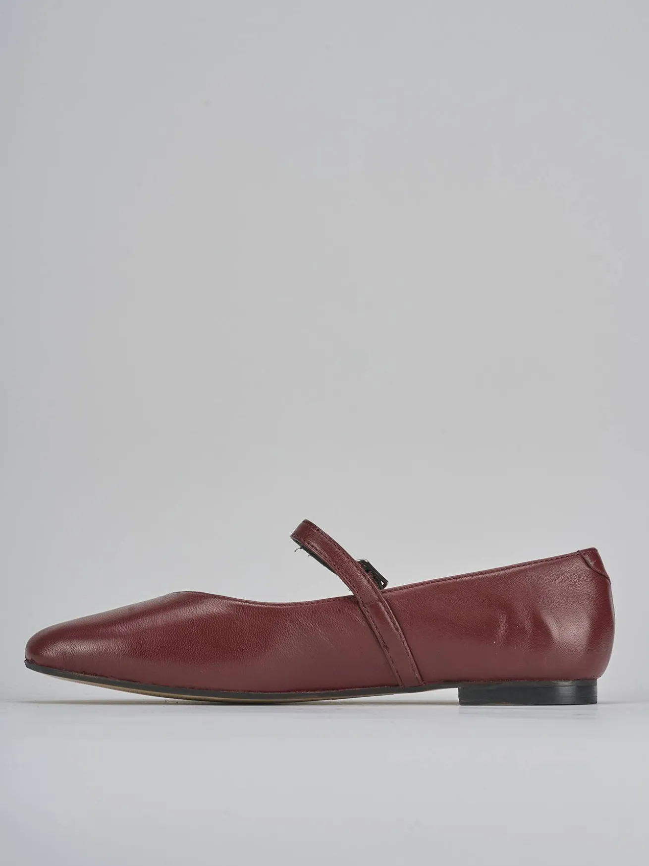 Ballerine tacco 1cm pelle bordo'