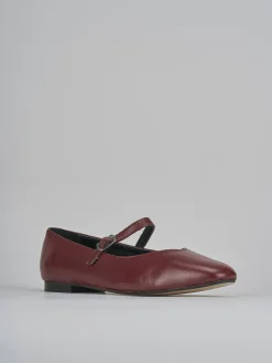 Ballerine tacco 1cm pelle bordo'