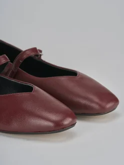 Ballerine tacco 1cm pelle bordo'
