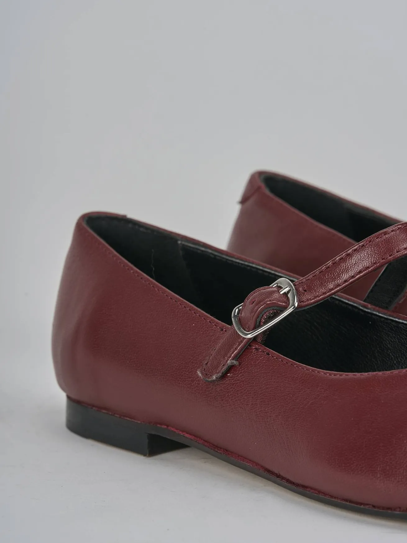 Ballerine tacco 1cm pelle bordo'